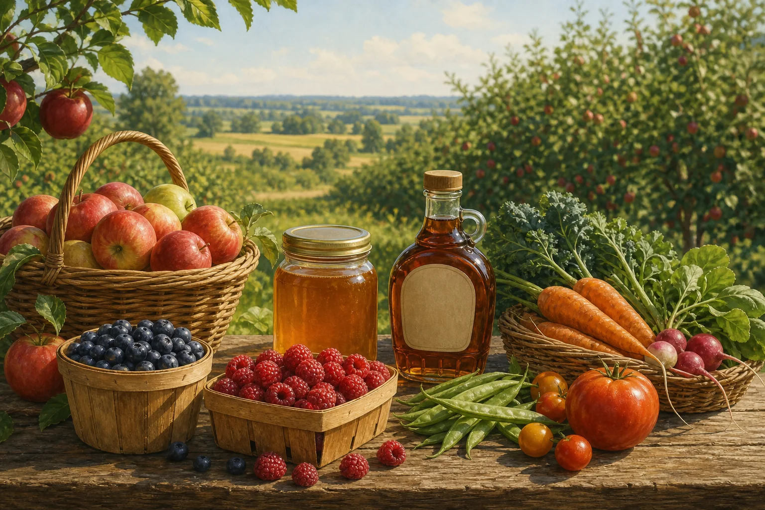 Illustrative landscape for Local Farms & Orchards
